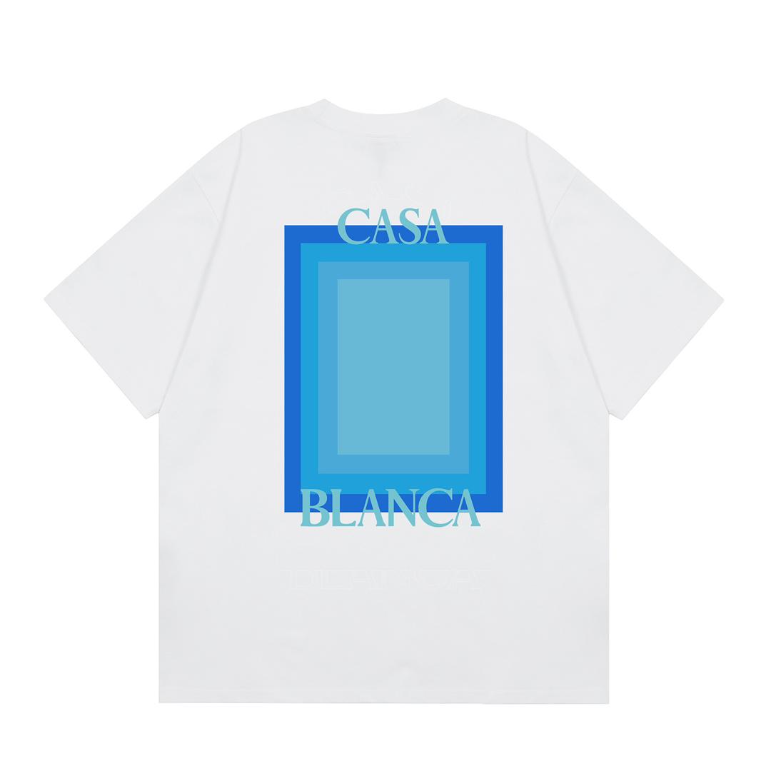 Casablanca T-shirt Blue Rectangle