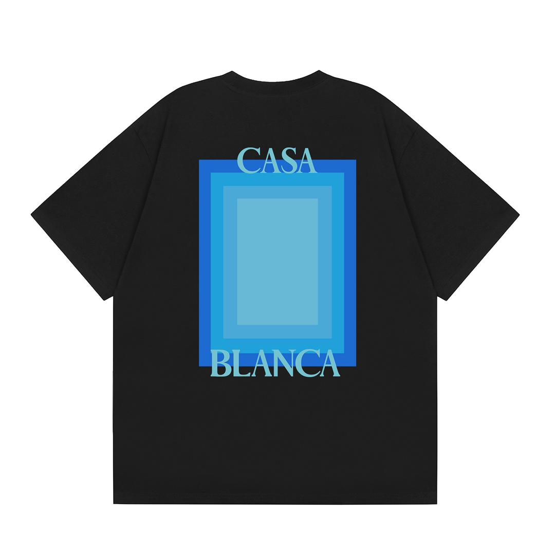 Casablanca T-shirt Blue Rectangle
