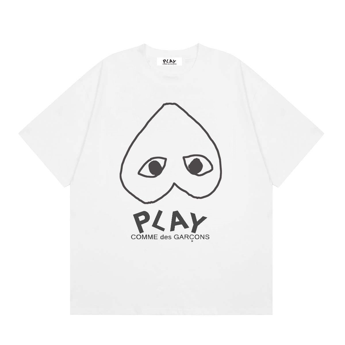 Play Comme Des Garçons Big Heart invested T-shirt