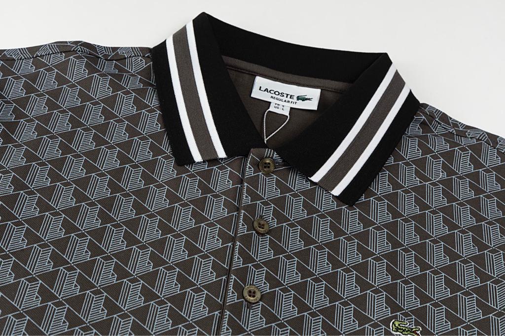 Lacoste Monogram Black Polo