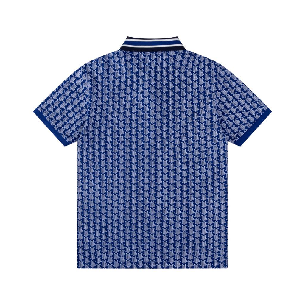 Lacoste Monogram Blue Polo