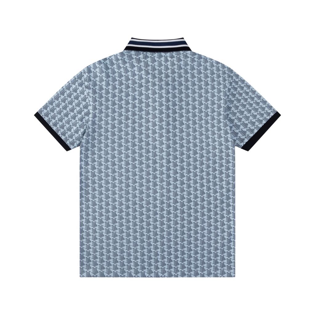 Lacoste Monogram Light Blue polo