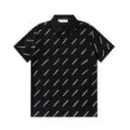 Lacoste Pattern Black Polo