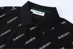 Lacoste Pattern Black Polo