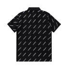 Lacoste Pattern Black Polo