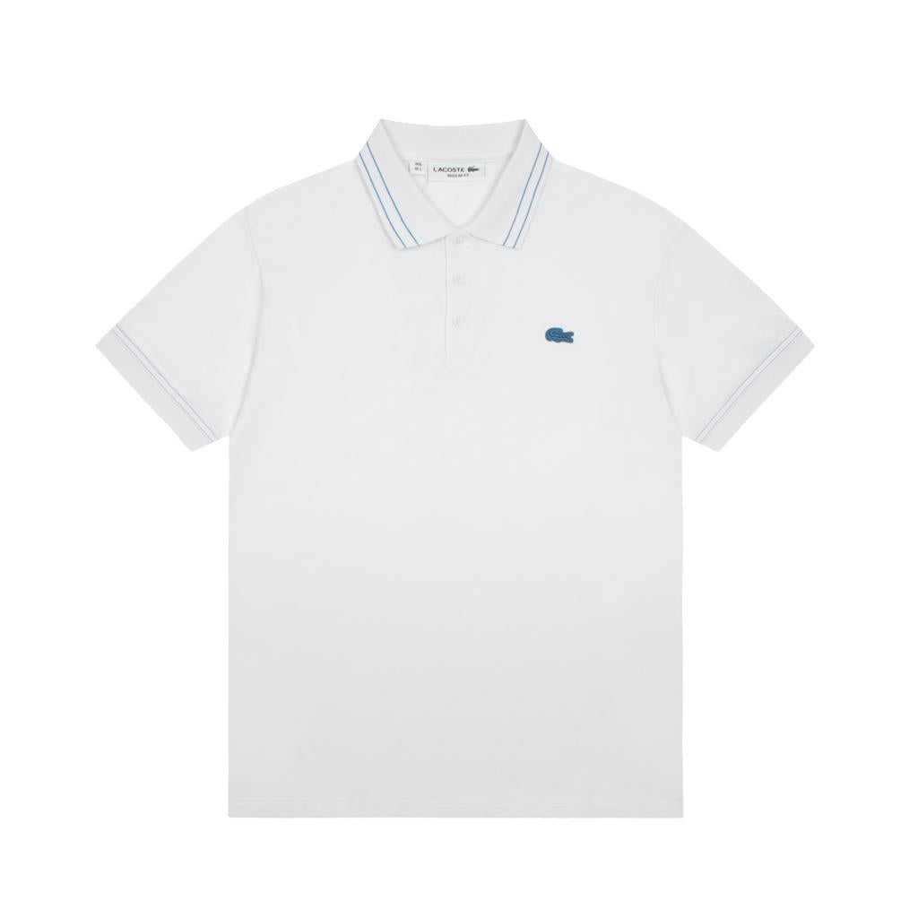 Lacoste White/Blue Polo