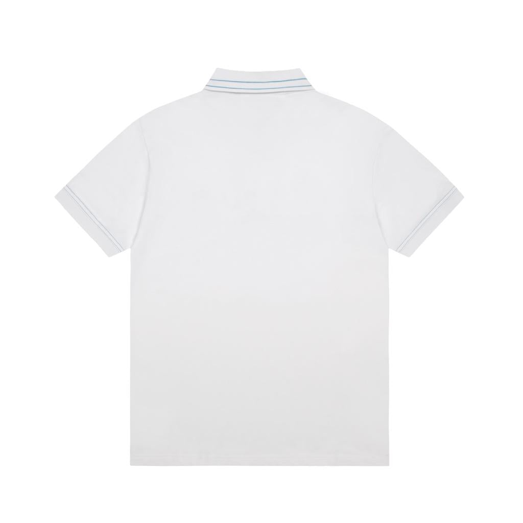 Lacoste White/Blue Polo