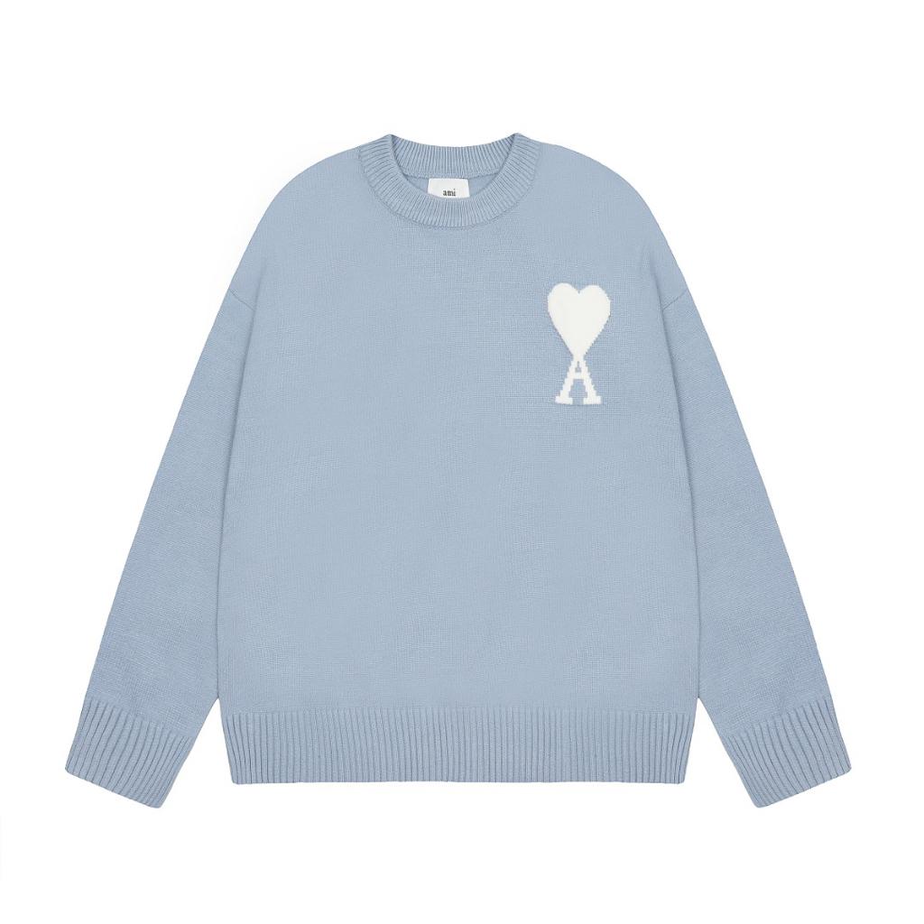 Ami Paris Light Blue Sweater