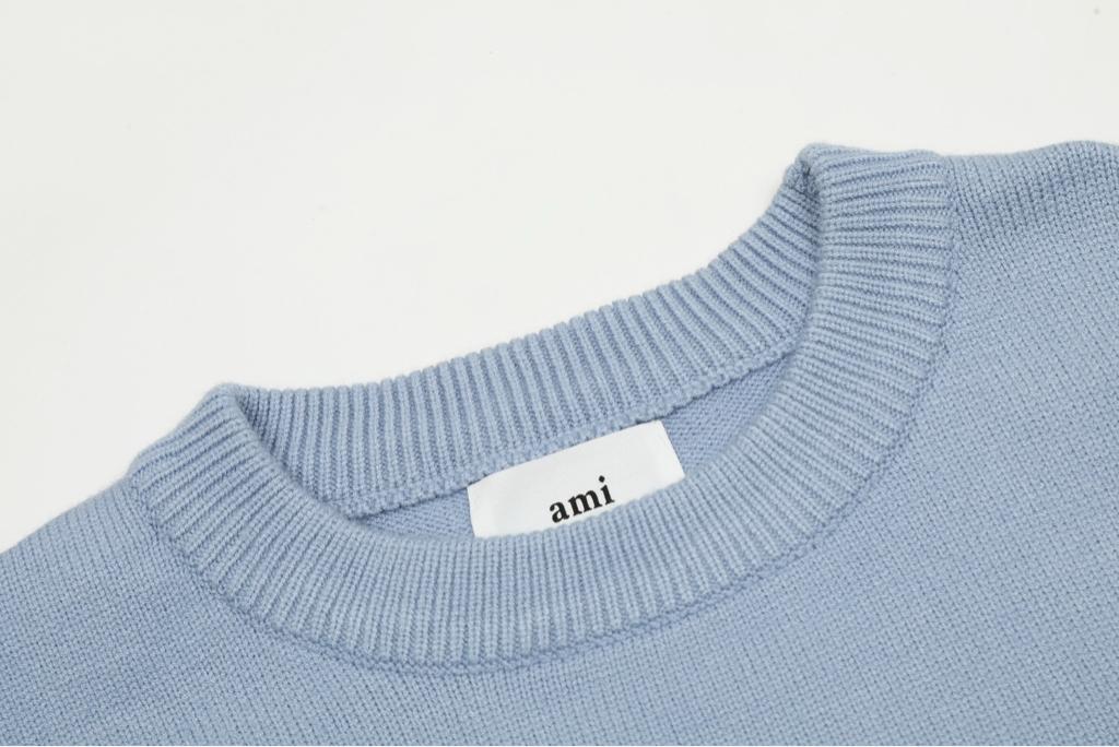 Ami Paris Light Blue Sweater