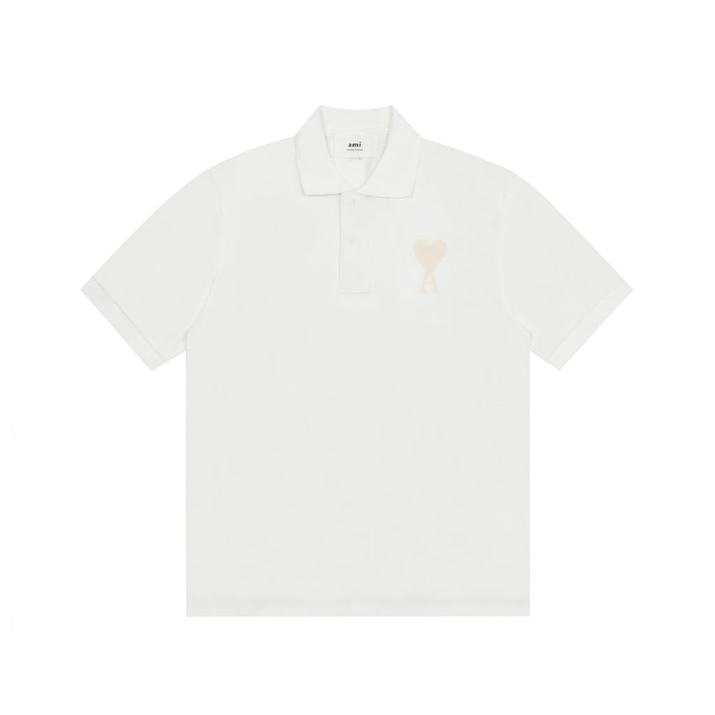 Ami Paris White/Beige Polo