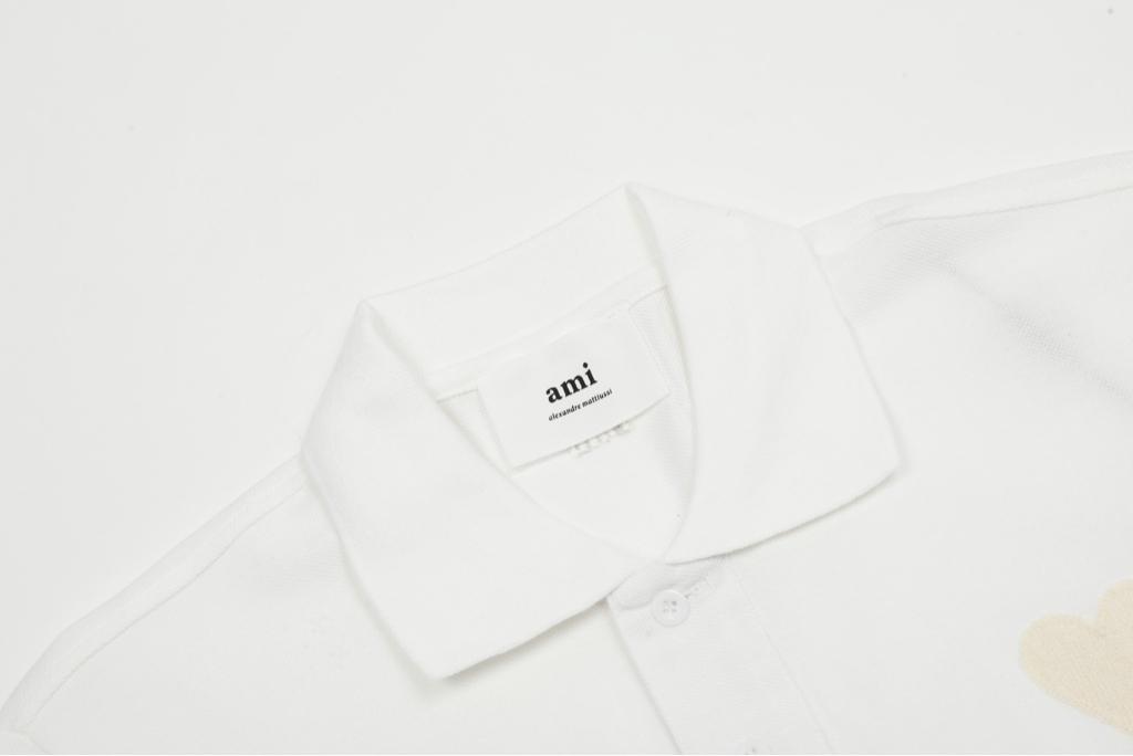 Ami Paris White/Beige Polo