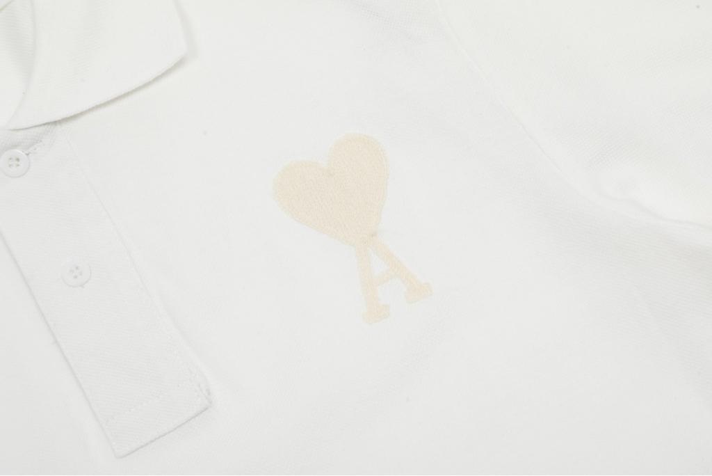 Ami Paris White/Beige Polo